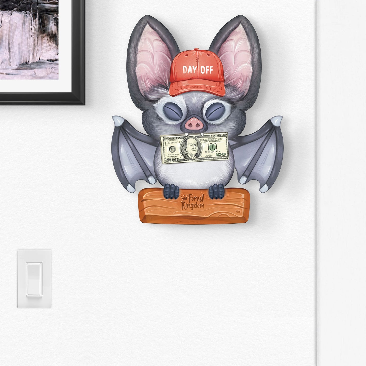 Настінна ключниця - Кажан "Баффі з готівкою"